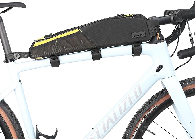 Bike Top Tube Bag Bicycle Front Frame Bag Waterproof Bike Bag 2.1L with Dual Side Mesh Pockets for MTB Road Bike Cycling Commuting and Outdoor Adventures