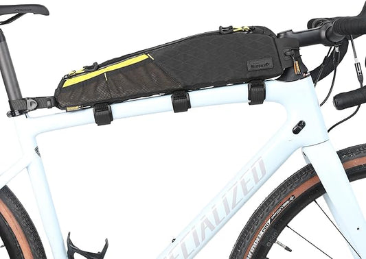 Bike Top Tube Bag Bicycle Front Frame Bag Waterproof Bike Bag 2.1L with Dual Side Mesh Pockets for MTB Road Bike Cycling Commuting and Outdoor Adventures