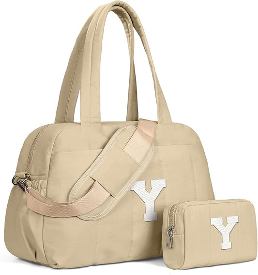 Gifts for Women Mom Unique-Monogram Duffle Bag, Weekender Bags for Women，Overnight Bag with Wet Pocket，Lightweight Travel Bags Personalized Gym Tote with Makeup Pouch