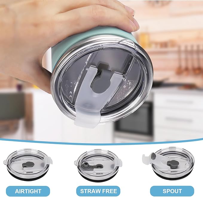 Kids Straw Cups, 6 Pack 12oz Sippy Cup With Silicone Sleeve Spill Proof, Stainless Steel Cups with Lids and Straws for Kids Girls Boys and Adults