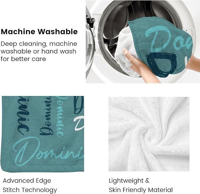 Dr.TOUGH Personalized Name Blanket Personalized Blanket for Adult Kids Flannel Customized Personalized Blankets and Throws