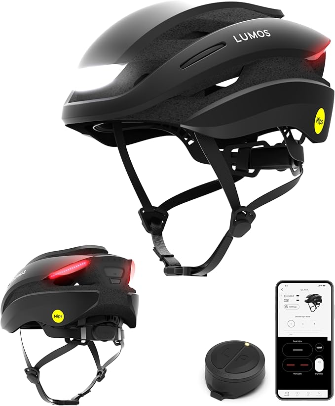 Lumos Ultra Smart Bike Helmet | Customizable Front and Back LED Lights with Turn Signals | Road Bicycle Helmets for Adults: Men, Women