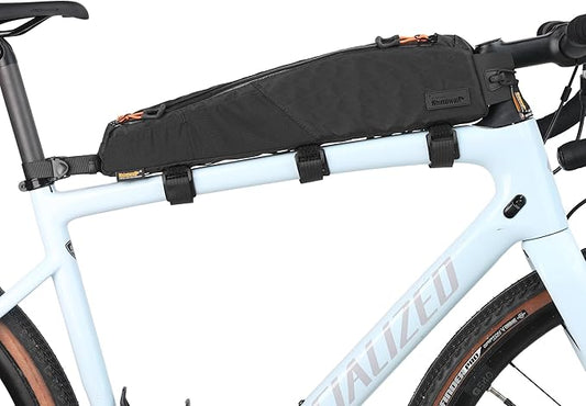 Bike Top Tube Bag Bicycle Front Frame Bag Waterproof Bike Bag 2.1L with Dual Side Mesh Pockets for MTB Road Bike Cycling Commuting and Outdoor Adventures