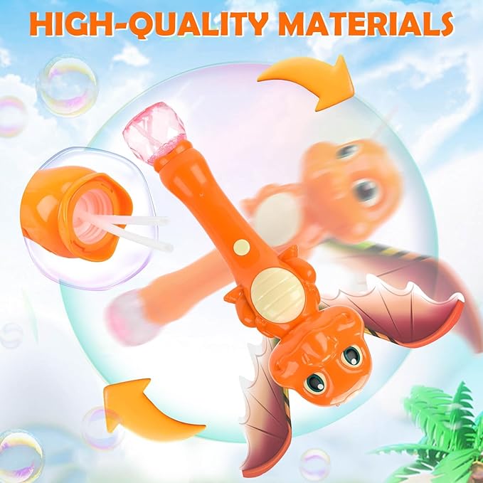 Dinosaur Bubble Wand Toys for Kids Age 3 4 5 6 7 8 Years Old: Bubbles Machine for Kids, Toddler Outdoor Toys, Gifts Birthday Presents for 3 4 5 6 Year Old Boys Girls