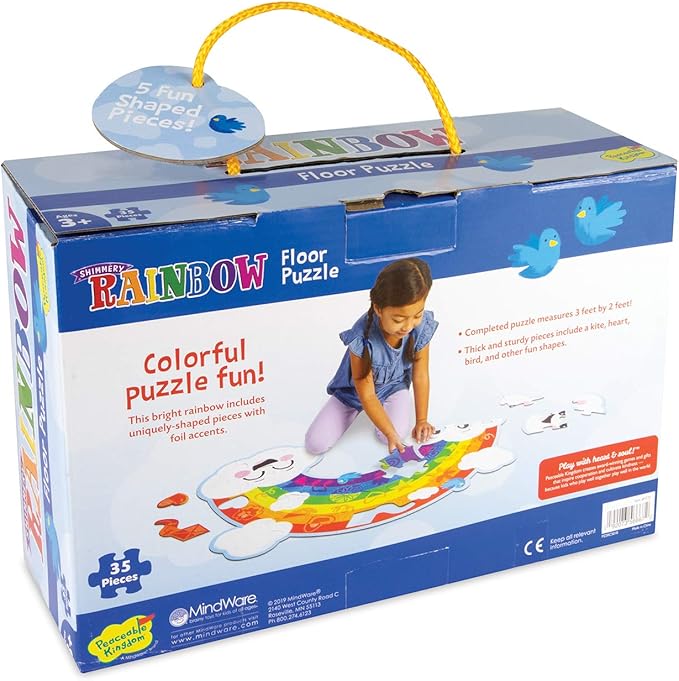 Peaceable Kingdom Shimmery Rainbow Floor Puzzle