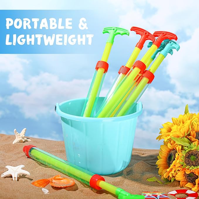 12 Pcs Water Squirter Water Shooter Bulk 16 Inch Long Water Guns with Easy Grip Handle Summer Backyard Pool Outdoor Beach Swimming Water Game Supplies