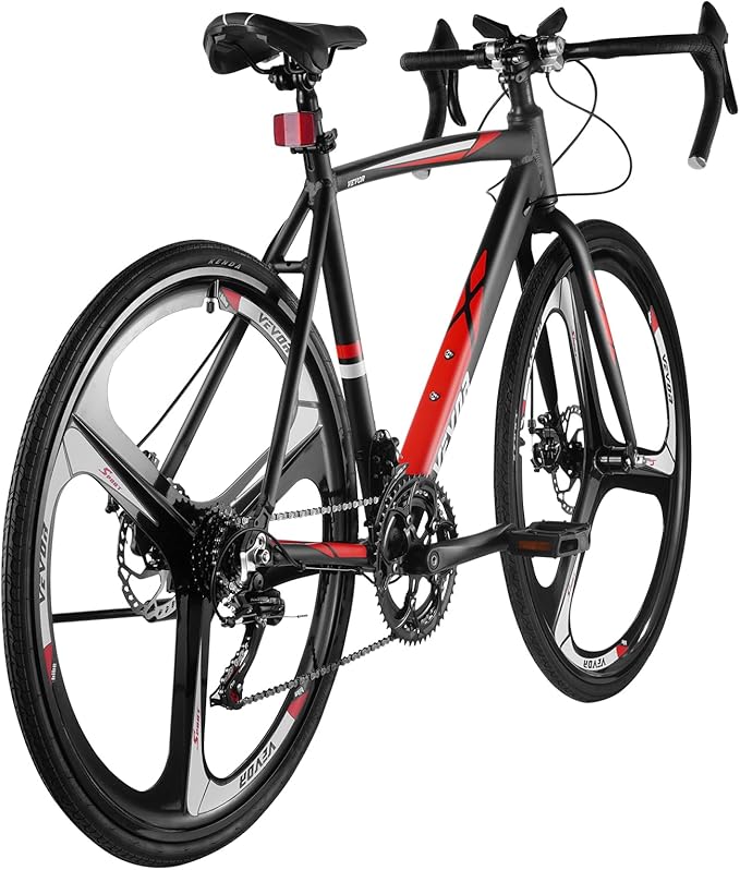 VEVOR Road Bike, 700C Wheels Racing Bike, Shimano Drivetrain City Commuter Road Bicycle, Urban Adult Sport Bicycle with Drop Bar, for Men and Women
