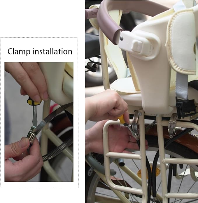 Rear Kid's Bike Seat,Rear Mounted Child Bike Seat Wraparound Attachment for Adult Bike with Armrest Harness and Pedals,Toddler Bike Seat for Child Ages 6 Months to 6 Years(Up to 110lb)