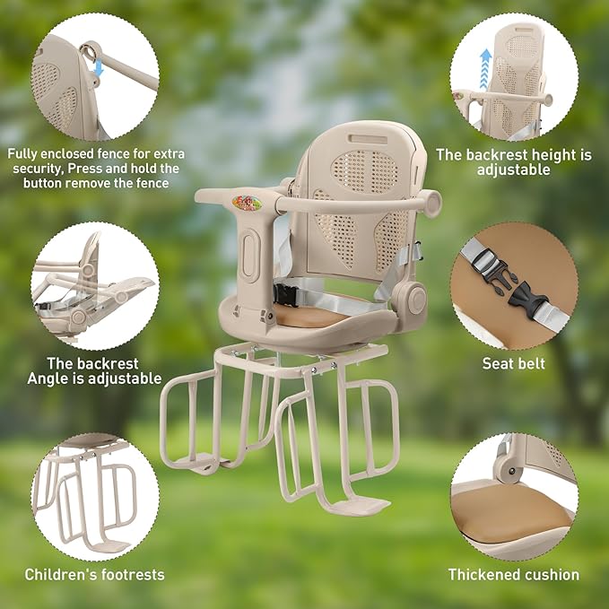 Kid's Bike seat Rear Child Carrier Bike Chair for Bicycle Kids seat for Children 2~4 Years,Weight 55 lbs