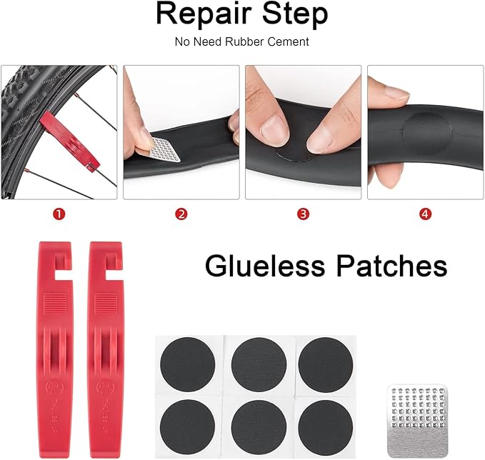 Bicycle Repair Tool Kit with Bike Pump & Saddle Bag - Bike Tool Kits for Repair and Maintenance at Home or on the Road - Bike Tire Repair Kit
