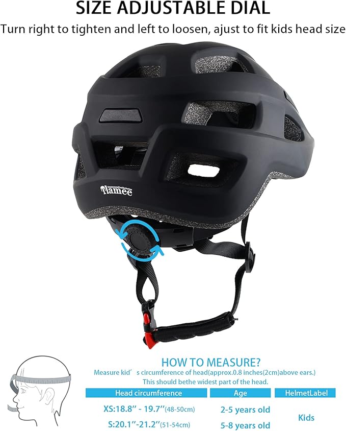 Kids Bike Helmet for Ages 1-8 Years, Adjustable Toddler Boys and Girls Helmets, Lightweight Child Infant Bicycle Cycling Scooter Sports Helmet 48-54cm