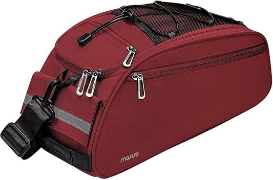 MOSISO Bike Rack Bag, Waterproof Bicycle Trunk Pannier Rear Seat Pouch Cycling Bike Carrier Backseat Storage Luggage Saddle Shoulder Bag