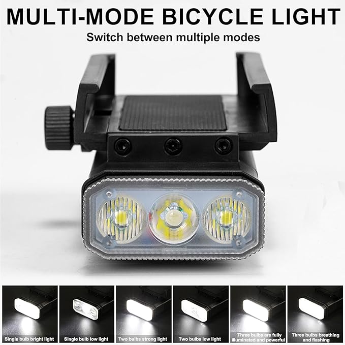 4800 Lumen Bike Lights, USB-C Rechargeable Bicycle Light, Super Bright Bike Lights for Night Riding, IP65 Waterproof Bicycle Headlight, for Commuters Adults and Children