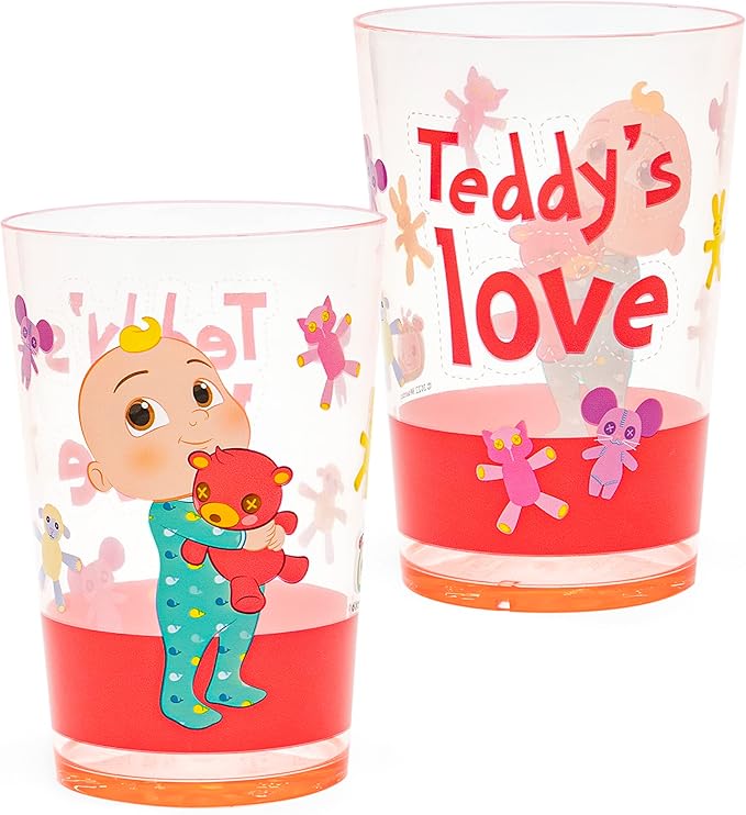 Zak Designs CoComelon Nesting Tumbler Set Includes Durable Plastic Cups with Variety Artwork, Fun Drinkware is Perfect for Kids (14.5 oz, 4-Pack, Non-BPA)