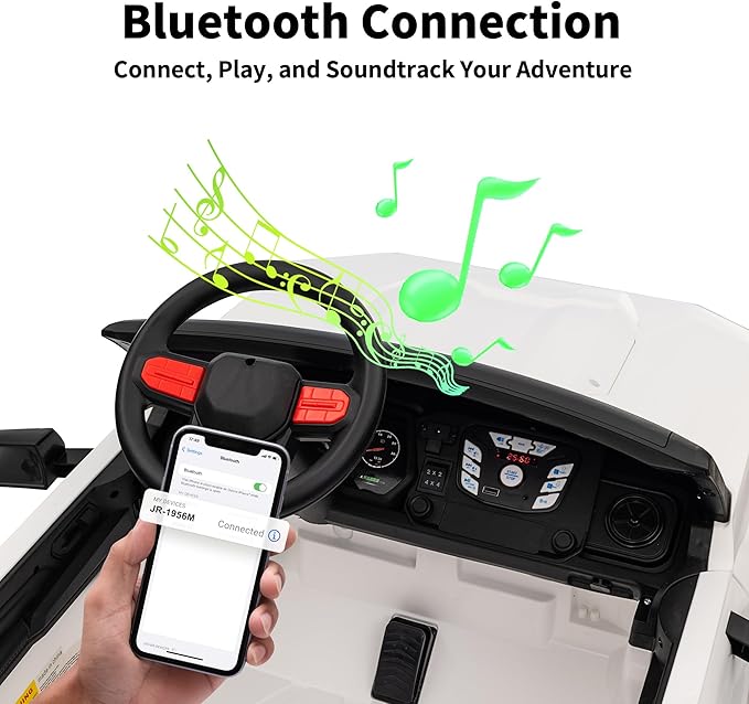 24V 10Ah Ride on Toy for Big Kids, 4WD 2 Seater Electric SUV Kids Car to Drive with Remote Control, 4x200W Motors - White