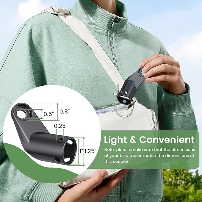 Bike Trailer Hitch, Soliwo Bicycle Trailer Hitch Coupler for Schwinn, Instep Bike Trailer, Bike Trailer Adapter Attachment for Kids, Pet Bicyle, Cargo Bike Trailer, etc