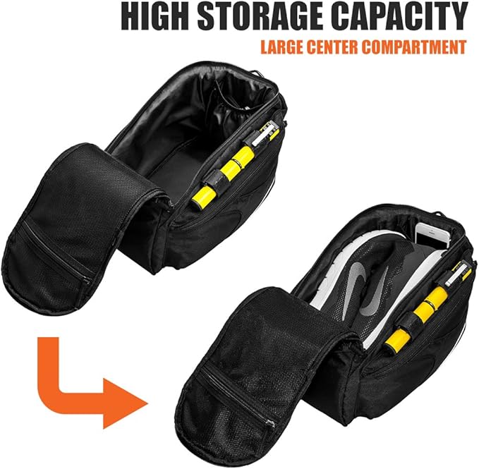 BV Bike Bag - Rear Bike Saddle Bag with Secure Velcro Mount & Shoulder Strap - Pump Holder, Bottle Pocket & Reflective Trim - Ideal for Work, Commute & Everyday Cycling - Bike Bags for Bicycles