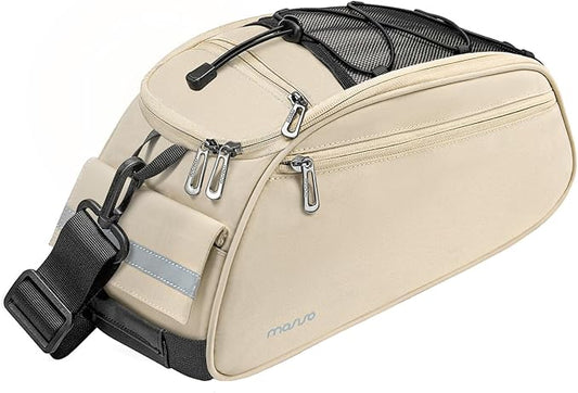 MOSISO Bike Rack Bag, Waterproof Bicycle Trunk Pannier Rear Seat Pouch Cycling Bike Carrier Backseat Storage Luggage Saddle Shoulder Bag