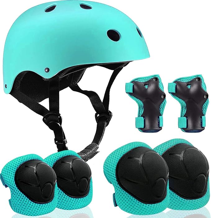 Adjustable Helmet for Ages 5-16 Kids Toddler Boys Girls Youth,Protective Gear with Elbow Knee Wrist Pads for Multi-Sports Skateboarding Bike Riding Scooter Inline skatings Longboard Roller Skate