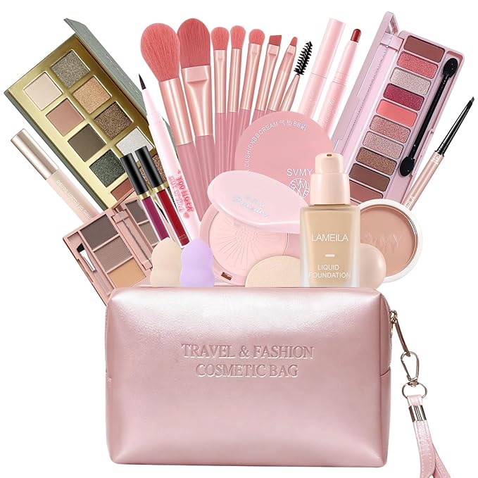 Makeup Kit,Makeup Set,25Pieces All in One Makeup Kit for Women and Teens,Hypoallergenic Makeup sets for Women Full Kit,make up kits for teens,Christmas makeup gift set for beginners