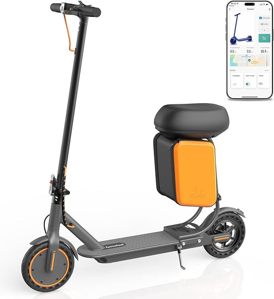 Electric Scooter for Adults, Folding E Scooter with 350W/500W Motor 16/21 Mph Top Speed, Max 19-23 Miles Long Range, 8.5''/10'' Solid Tires Commuting Scooters with Dual Brakes System, APP