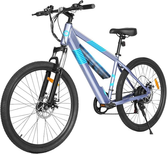Electric Bike for Adults,36V Built-in Invisible Removable Battery,350W Brushless Motor(Peak 450W) Electric Mountain Bike,26" Tires&Front Fork Suspension,UL Certified 7-Speed