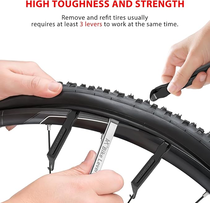Premium Bicycle Tire Lever Tyre Spoon Iron Changing Tool, Bike Tire Levers Premium Stainless Steel Levers to Repair Bike Tube, Best Tire Changing Tool