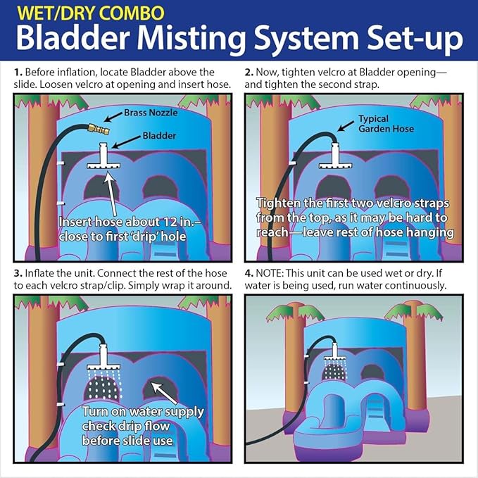 TentandTable Inflatable Bounce House Water Slide for Kids 5-12 Large, Commercial Grade Mega Bouncy Castle for Adults, Jump House, Includes Electric Air Blower, 32' L x 16' W x 15' H, Tropical Jungle