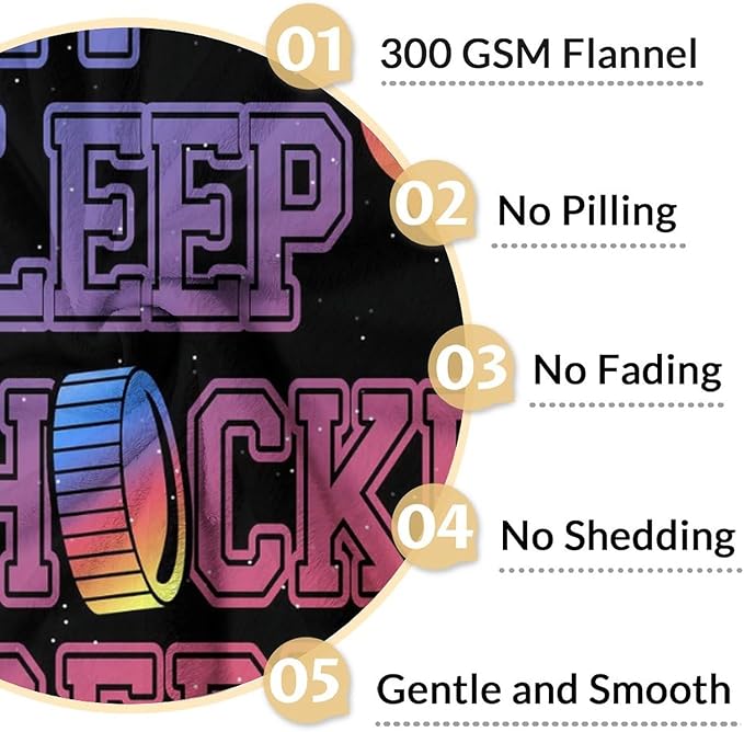 Hockey Gifts - Ice Hockey Blanket for Boys - Kids Throw Blankets for Girls - 30"x40" Soft Plush Throws for Children