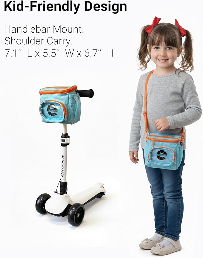 Elecorange Balance Electric Scooter for Kids Ages 2-9, 2025 Upgraded, Long Range, Friendly Thumb Throttle, Solid Wide Light Up Deck & Wheels, Adjustable Height, 5Mph Safe Limit, 60min Riding, Foldable