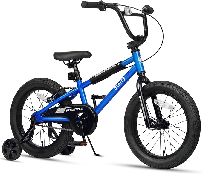 12 14 16 18 Inch Kids Bike BMX Style Bicycle with Training Wheels Coaster Brake for 2-10 Years Old Toddlers Boys Girls Multiple Colors