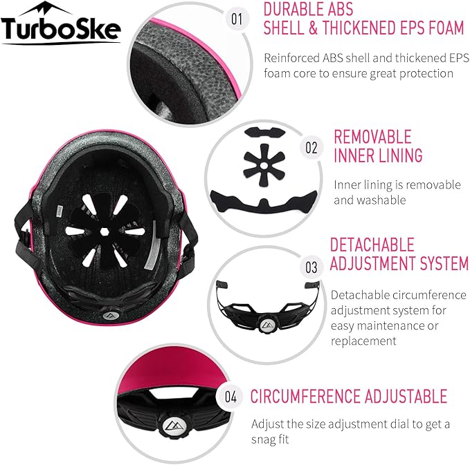 Skateboard Helmet, BMX Helmet, Multi-Sport Helmet, Bike Helmet for Kids, Youth, Men, Women