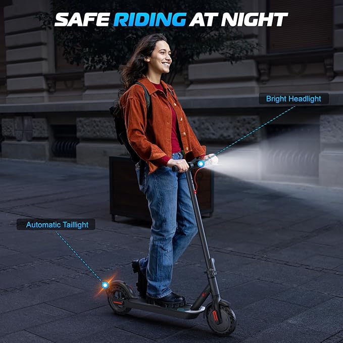 Caroma Electric Scooter Adults, Powerful 350W/500W/750W Motor, Top Speed 20/25 Mph & 18/25/30 Miles Range, 8.5" Solid Tires, Cruise Control E Scooter for Adults (Multiple Options)