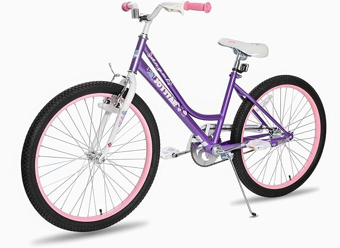 JOYSTAR Angel Girls Bike for Toddlers and Kids Ages 2-13 Years Old, 12 14 16 18 20 Inch Kids Bike with Training Wheels & Basket, 20 24 Inch Girls Bicycle with Handbrake & Kickstand