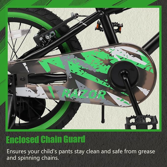 Glerc Kids Bike for Ages 1-8 Years Old, 12-16 Inch BMX Style Kids Bicycle with Training Wheels, Boys Bike for Children and Toddler, Multiple Colors