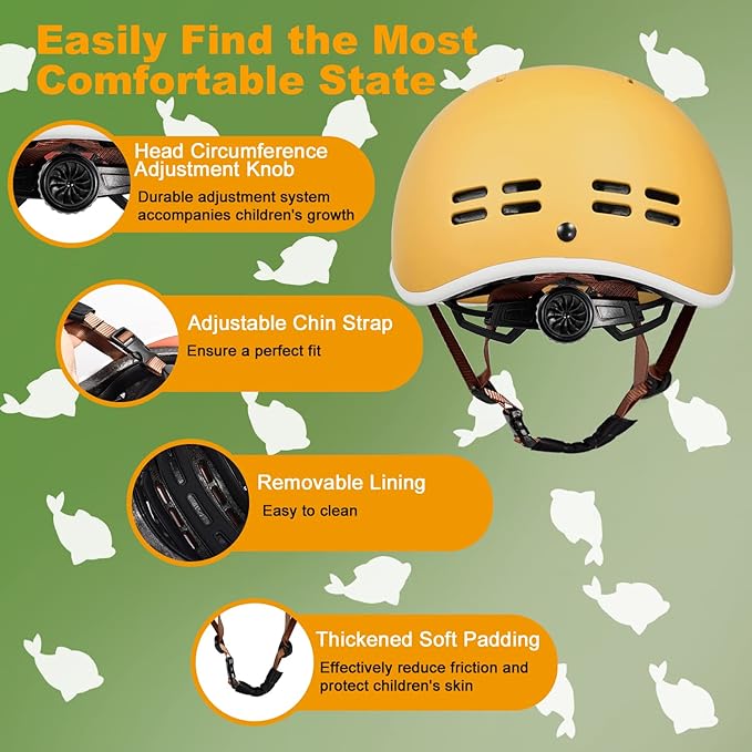 Kids Helmet, SIFVO Kids Bike Helmet Skateboard Helmet Scooter Helmet All-Round Protection Boys Girls Bike Helmet Kids to Youth Extended Visor Adjustable & Durable 51-55cm