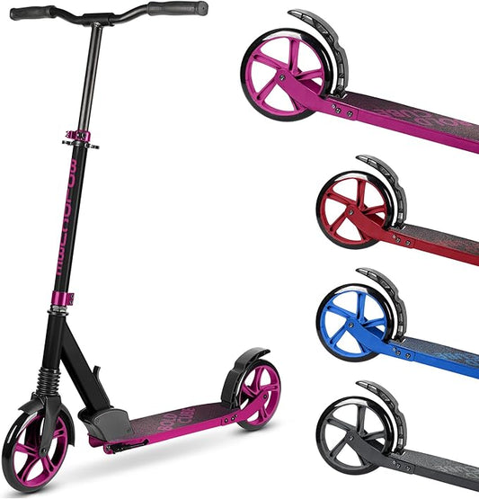 Big 2 Wheeler | Scooter for Kids & Teens Ages 7+ Years | Play & Commute | Front Suspension Fit with 200MM Wheels | Height Adjustable 86 to 111 cm