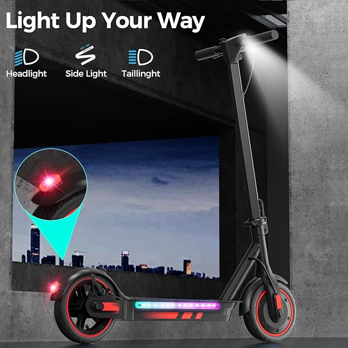 Electric Scooter for Adults, 19/25 Mph Max Speed, 21/25/35 Miles Range,350/500/600W APP Control E-Scooter with 8.5"/10" Inflatable tire, Foldable Escooter with App Control, UL 2272 Certified