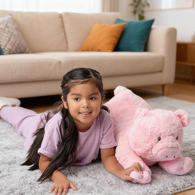 MaoGoLan Giant Pig Stuffed Animal Plush Toy, 31.5 Inches Oversize Soft Pig Plushie for Kids Girls Boys, Snuggle Cute Stuffed Farm Animal Gift for Christmas Birthday