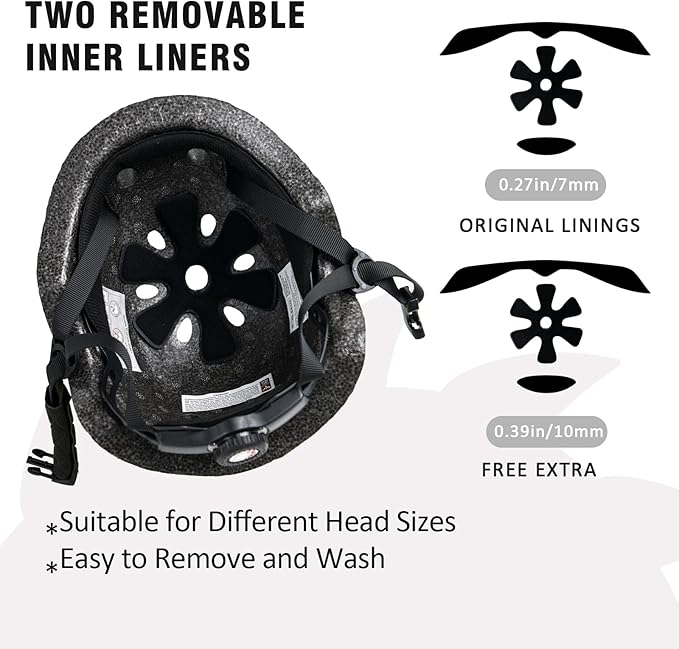 Kids Toddler Bike Helmet, Adjustable and Multi-Sport for Child Boys and Girls, 2 Sizes