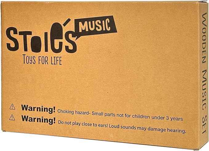 Stoie's Owl Drum Set for Babies and Toddlers, Wooden Percussion Musical Instruments for Kids, Eco Friendly, Montessori Educational Toy for Girls and Boys