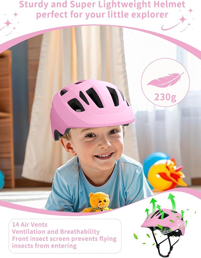 XJD Toddler Helmet Kids Bike Helmet for Infant/Baby Multi-Sport Adjustable Skateboard for Kids Boys Girls Lightweight for Age 1 and Older