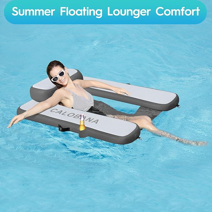 Inflatable Floating Chair Pool Floats Adult Lounger Float Chair for Swimming Pool