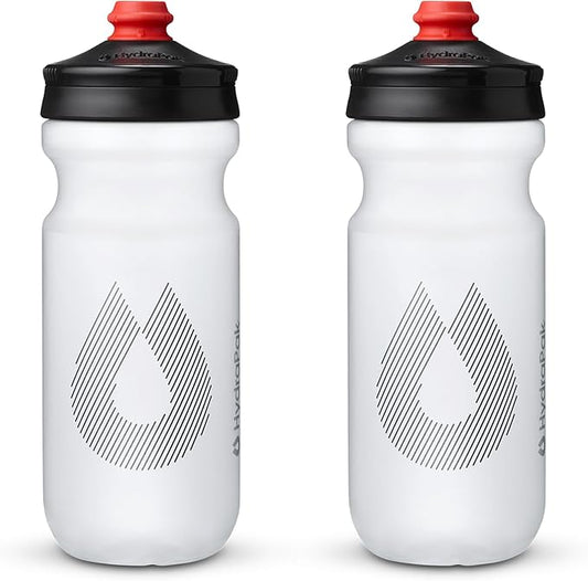 HydraPak Breakaway Surge Lightweight Bike Water Bottle 2-Pack (20oz, 25oz, 30oz) - High Flow, Cycling & Sports Squeeze Bottle