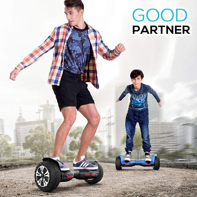 Gyroor Warrior 8.5 inch All Terrain Off Road Scooter with Bluetooth Speakers and LED Lights, UL2272 Certified Self Balancing Scooter