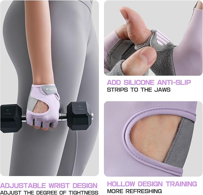 Jaffick Workout Gloves for Women Lightweight | Breathable Fitness Gloves with Non-Slip Grip for Gym, Weightlifting, Cycling and Training