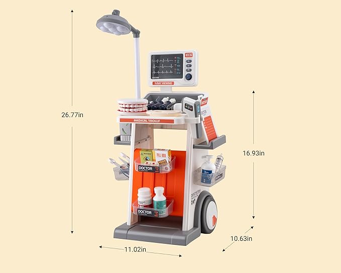 STEM Doctor Playset for Kids - Interactive Doctor Kit for Kids with Realistic LED Lights & Sounds, Role Play Kit to Diagnose & Heal, Educational Gift for Ages 3-5
