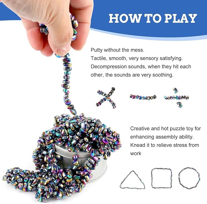 1100pcs Putty, Fidget Toys, Fidget Toys Adults ，Sensory Toys，Adults Gifts,Desk Fidgets Toys for Office Stress/Anxiety Relief (1100 PCS(Colour))