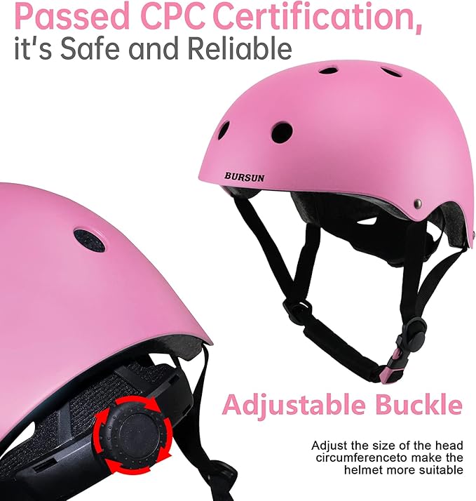 Kids Bike Helmet Set, Adjustable Toddler Helmet for Ages 2-8 Kids with Knee, Elbow & Wrist Pads | Multi-Sport Helmet for Skateboard Cycling Scooter Rollerblading