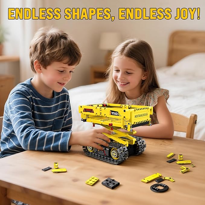 5-in-1 STEM Robotics Kits, 550 PCS Science Kits Building Blocks RC Robot Sets, App & Remote Control, Educational Toys for Kids Age 6 7 9 10 11 13 14+, DIY Gift for Boys & Girls